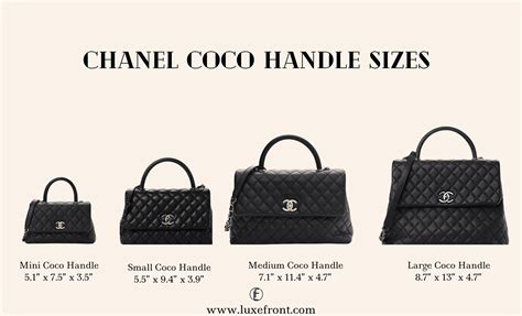 chanel coco 9.5 size|chanel coco handle size.